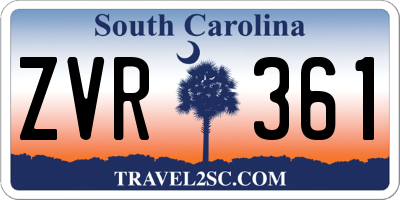 SC license plate ZVR361