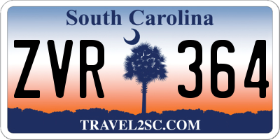 SC license plate ZVR364