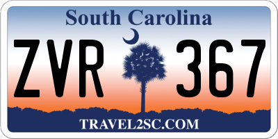SC license plate ZVR367