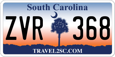 SC license plate ZVR368