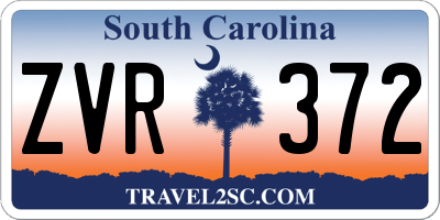 SC license plate ZVR372