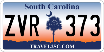 SC license plate ZVR373
