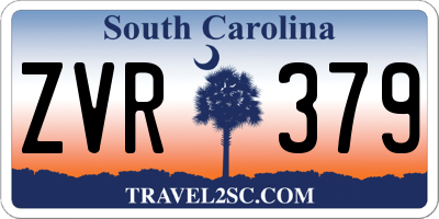 SC license plate ZVR379