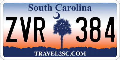 SC license plate ZVR384