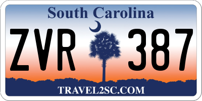 SC license plate ZVR387