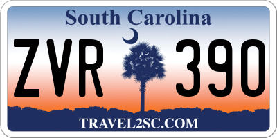 SC license plate ZVR390