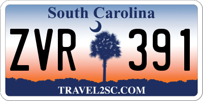 SC license plate ZVR391