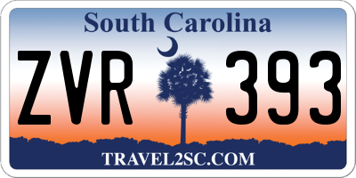 SC license plate ZVR393
