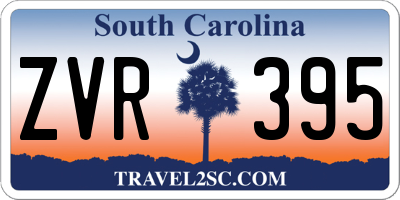 SC license plate ZVR395