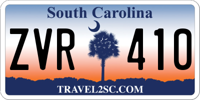 SC license plate ZVR410
