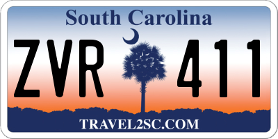 SC license plate ZVR411