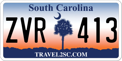 SC license plate ZVR413