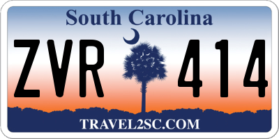 SC license plate ZVR414