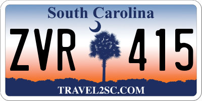 SC license plate ZVR415