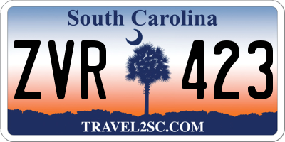 SC license plate ZVR423