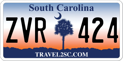 SC license plate ZVR424