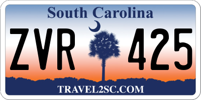 SC license plate ZVR425