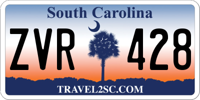 SC license plate ZVR428