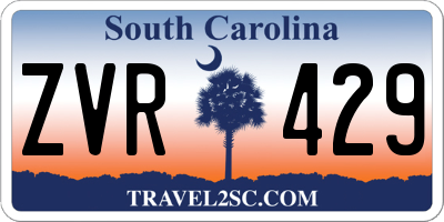 SC license plate ZVR429