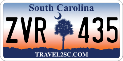 SC license plate ZVR435