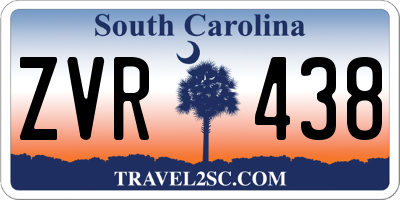 SC license plate ZVR438