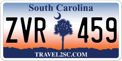 SC license plate ZVR459