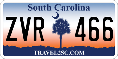 SC license plate ZVR466