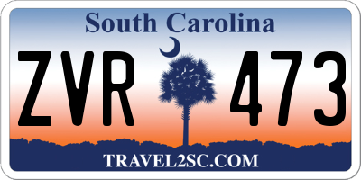 SC license plate ZVR473