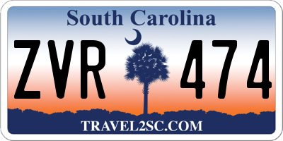 SC license plate ZVR474