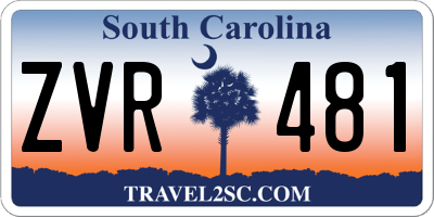 SC license plate ZVR481