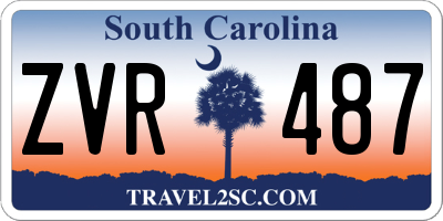 SC license plate ZVR487