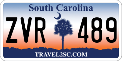 SC license plate ZVR489