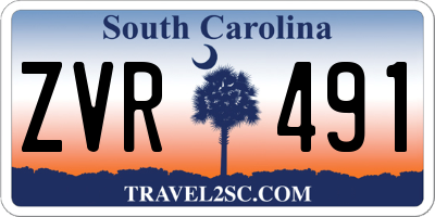 SC license plate ZVR491