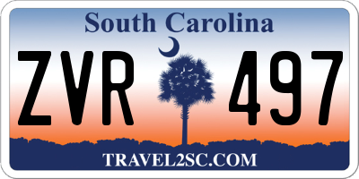 SC license plate ZVR497