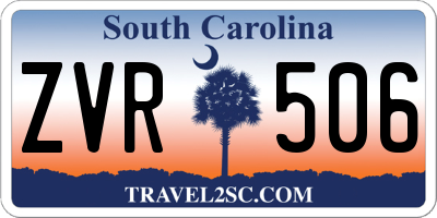 SC license plate ZVR506