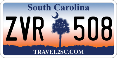 SC license plate ZVR508