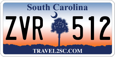 SC license plate ZVR512