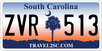 SC license plate ZVR513