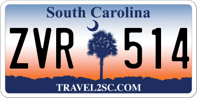 SC license plate ZVR514