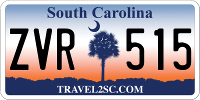 SC license plate ZVR515