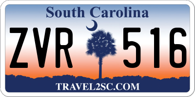 SC license plate ZVR516