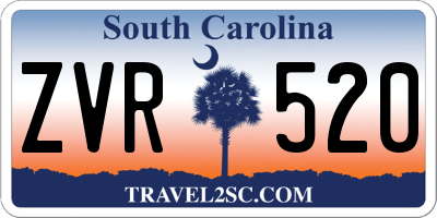SC license plate ZVR520