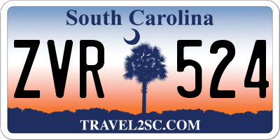 SC license plate ZVR524