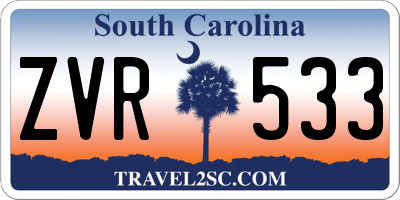 SC license plate ZVR533