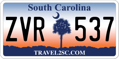 SC license plate ZVR537