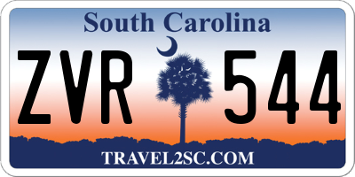 SC license plate ZVR544