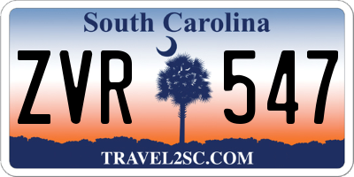 SC license plate ZVR547