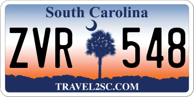 SC license plate ZVR548
