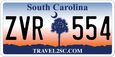 SC license plate ZVR554