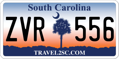 SC license plate ZVR556
